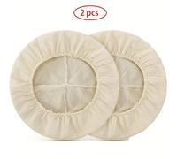 TEMU 2 piezas de para fermentación de alimentos, redonda elástica y ajustada, ideal para panadería casera, accesorio profesional para hornear, cubierta para cestas de pan