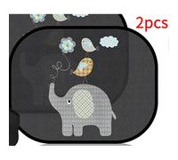 TEMU 2 Piezas de Parasol para Coche con Diseño de Elefante, Plegable y Aislamiento Térmico UV, para Viajes Familiares en Vehículos, de Tela