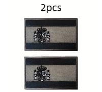 TEMU 2 Piezas de Parches Bordados con de España, Gancho y Bucle, para Gorra, Mochila, Ropa, Apliques de , Decoración DIY para Mujeres y Hombres