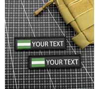 TEMU 2 Piezas de Parches Personalizables de de - Texto de Personalizado, Cierre de Gancho y Bucle para Uniformes, Chalecos, Personalización de Equipo, Diseño de Texto en