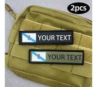 TEMU 2 Piezas de Parches Tácticos Personalizables de de Autónoma de Galicia - Texto de Personalizado, con Cierre de Gancho y Bucle para Chalecos, Mochilas y Decoración de Equipo (/)