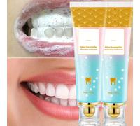 TEMU 2 piezas de pasta de dientes blanqueadora con niacina de 100g - , aceite de coco y aloe vera para limpieza profunda, refrescante y de la . Fórmula hidratante para dientes , hombres y mujeres.