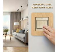 TEMU 2 piezas de pegatinas modernas para panel de interruptores, sin necesidad de instalación, material de plástico de PC duradero, adecuado para , dormitorio, oficina, fácil instalación y extracción