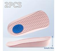 TEMU 2 Piezas de Plantillas Invisibles para Mujer, Aumento con Forma de U, Plantillas Elevadoras para Mujer