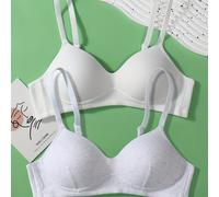TEMU 2 piezas de push-up sin aros, fino y de color liso para una de pecho más pequeño, , para adolescente