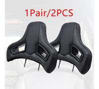 TEMU 2 piezas de reposacabezas de asiento modificado para coche, almohada de silla de carreras negra de calidad