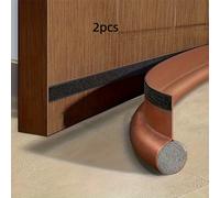 TEMU 2 Piezas de Sello Inferior para Puertas, Tira Ajustable para , de Aislamiento de Espuma de Un Solo , Detector de Corrientes