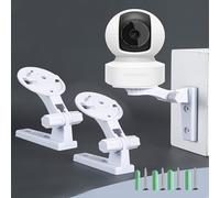 TEMU 2 piezas de soporte de cámara de montaje en pared, compatible con Tapo /, Kasa /KC410S, soporte de techo para cámara de vigilancia interior y exterior con giro de , accesorio ajustable.