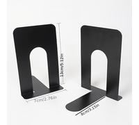 TEMU 2 piezas de sujetalibros de hierro , diseño sencillo, adecuados para organizar en bibliotecas, escritorios de y escritorios de oficina