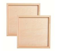 TEMU 2 piezas de Tablas de Madera Cuadradas de 12x12" para Marcos de Fotos de Arcilla DIY - Suministros para Manualidades Hechas a