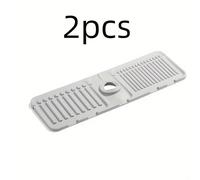 TEMU 2 Piezas de Tapetes de Silicona Antisalpicaduras para Fregadero y Lavandería - Bandeja Absorbente de Secado Rápido, Plegable y , Detenedor de Agua Duradero (Forro Minimalista para Fregadero)