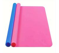 TEMU 2 piezas de Tapetes de Silicona para Proyectos DIY - Reutilizables, Formas Irregulares, Azul y Rosa, Perfectos para Resina, Arcilla y Creaciones Artísticas