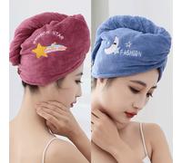 TEMU 2 piezas de turbante de baño grande en felpa coral súper y secado rápido, toalla absorbente para el cabello, del , ideal para spa, belleza y cuidado capilar después del baño