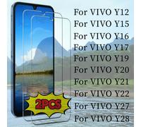 TEMU 2 piezas de Vidrio Templado Ultra HD, 9H, para Protector de Pantalla VIVO Y12/Y15/Y16/Y17/Y19/Y20/Y21/Y22/Y27/Y28, Táctil 3D Antirrayaduras, Instalación Sin Fácil