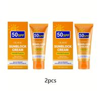 TEMU 2 piezas Hidratante con Protección Solar Centella Asiática 50 PA++++, Gel sin Alcohol para Todo Tipo de Piel Beige , Crema Diurna Hidratante para Hombres y Mujeres