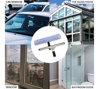 TEMU 2 Piezas Juego Profesional de Limpieza de Ventanas Multifunción: Raspador y Paño de Microfibra - Ideal para Vidrios de Ducha, Espejos, Puertas y Autos, la Herramienta de Limpieza