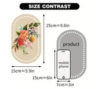 TEMU 2 piezas, Kit de base de tejido con floral para hacer bolsos tejidos, bolsas de almacenamiento y más, material de madera, suministros de tejido hechos a DIY