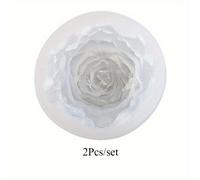 TEMU 2 Piezas Molde de Silicona para Peonía, Molde para Pasteles y Chocolate, Herramientas para Decoración de Pasteles de Boda, Moldes para Fondant, Gelatina, , Velas y Manualidades, Regalo a