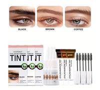 TEMU 2 piezas O 3 piezas - Paquete Combo - Kit de Pestañas y Cejas, Kit Profesional de Color para Pestañas y Cejas, Coloración de Cabello Duradera por 6 Semanas para Uso Doméstico en 7Ml+7Ml