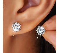 TEMU 2 piezas/par Aretes Clásicos de con de 1 para Mujer, Regalo de San Valentín, Navidad, Halloween, Año , Uso Diario, Vacaciones, , Boda, Novia, Joyería de Lujo y Versátil para Mujer