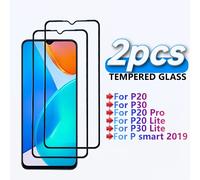 TEMU 2 piezas para Huawei P20/P20 Lite/P20 Pro/P30 Lite/P30/ 2019/Película de Vidrio Templado Negro
