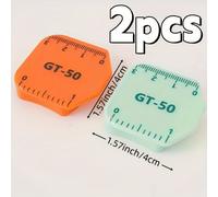 TEMU 2 piezas Regla magnética antideslizante de fuerte con - Guía de aguja para máquina de coser multifuncional verde /, accesorio de costura duradero para el hogar, diseño compacto, estructura