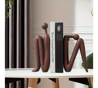 TEMU 2 piezas/set Figura de Estante en Resina, Escultura Soporte para Libros con Diseño Elegante y Asiento Decorativo Ornamental para Repisas, Mesas & Oficinas - Artesanía