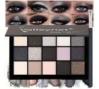 TEMU 2 piezas/set paleta de de ojos 15 colores + brocha, maquillaje , , versátil diario, duradero y sin polvo, una paleta para múltiples , ideal para principiantes, maquillaje escénico