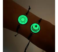 TEMU 2 Piezas/Set Pulsera Luminosa Tejida a de Sol, Luna y Estrellas para , Joyería Regalo Ideal para Ramadán/Día en Medio