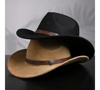 TEMU 2 Piezas Sombrero Fedora de Tweed Vaquero Americano Vintage Unisex con Accesorios Decorativos, Juego de Sombreros Vintage