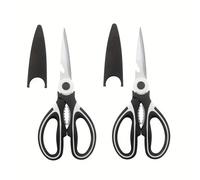 TEMU 2 piezas, Tijeras de Cocina de Acero Inoxidable de Resistencia Tijeras Multiusos Afiladas, Cortar Carne, Hierbas, Alimentos, Pescado, Cuchillas Afiladas y Agarre