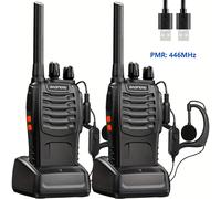 TEMU 2 radios bidireccionales portátiles para adultos, con indicadores LED y antena integrada, ideales para senderismo, ciclismo y escalada.