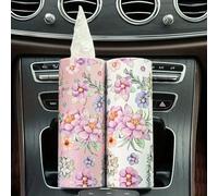 TEMU 2 Rollos de Pañuelos de Tisú Florales para Coche - Tubo de Papel Cilíndrico para Asiento de Coche, Adecuado para Portavasos, Pañuelos de Papel Facial