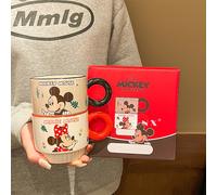 TEMU 2 tazas de café de y Minnie Mouse - Tazas de cerámica con licencia oficial con mango de , base antideslizante, perfectas para el hogar, , , vasos para , diseño divertido, vasos duraderos