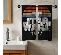 TEMU 2 Toallas STAR WARS - Diseño Vintage 1977, Microfibra Ultra , Rectangulares para Baño y Cocina, Rostro, Manos, Platos - Regalo para , San Valentín, Pascua, Idea de Regalo, Beige