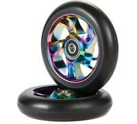TEMU 2 uds. Ruedas de Scooter de Aluminio de SIQIRAZ, 100 mm, Rodamiento , Reemplazo de Scooter Acrobático, Ruedas de de Rendimiento