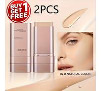 TEMU 2 unidades de un corrector y base en barra de uso, resistente y al , que cobertura total con una punta de polvo. Disponible en beige medianos, ideal para ojeras, con un aplicador en coreana.
