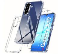TEMU [2 Vidrios + 1 Estuche] para for Samsung Galaxy A17 + 2 Protectores de Pantalla de Vidrio Templado HD, TPU Delgado y , Antigolpes y Antirrayas, Transparente para for Samsung A17 5G/4G