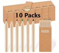 TEMU 20/10 Cajas de Lápices Mini de 8.89 cm, Set Portátil con 6 Colores Diferentes, Preafilados para Pintura y , Regalo Ideal para o Fiestas
