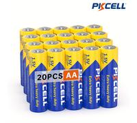 TEMU 20/36 pilas AA PKCELL | Pila de carbono de 1.5V, no recargable, para teclados, relojes, juguetes, controles remotos y luces decorativas