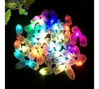 TEMU 20/50pcs Lámpara LED de con en 6 Colores, Luz de con Larga Duración para Farolillos de Papel, Decoración para Fiestas, , , Festivales, Año y Navidad, 1.1x0.7 Pulgadas