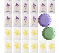 TEMU 20 Almohadillas Aromáticas + 2 Cajas de Ambientador de Lavanda y - Eliminación de Olores Duradera, Ideal para Hogar, Coche, Baño y Armario - Almohadillas Sólidas Compresas Desodorizantes