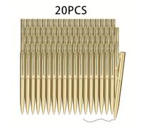 TEMU 20 Bolígrafos Pequeños Mini Bolígrafo de 4 Pulgadas Corto Instrumento de Escritura para Cuaderno Bolsillo Firma para Papel de Notas Oficina (Dorado, Negro, Plateado )