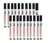 TEMU 20 Marcadores de pizarra blanca borrables de gran capacidad para profesores, para pizarras, disponibles en negro y varios colores.