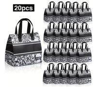TEMU 20-Pack Bolsas Térmicas Reutilizables de Flores y - Bolsas Plegables Resistentes con Robustas para Picnics, Empaque de Regalos y Almacenamiento de Alimentos