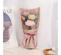 TEMU 20-Pack Sleeves, Bolsas de Regalo de Papel Kraft Transparente con Cinta, Material PP, Bolsas de Flores Flexibles y Resistentes al Desgarro para