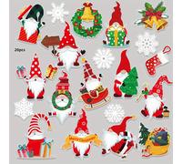 TEMU 20 Piezas de Adhesivos Navideños Gruesos en Gel para Ventanas: Caramelos, y con ; Calcomanías Decorativas Ideales para Adultos - Hogar, Avión o Fiestas Temáticas