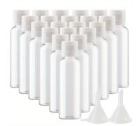 TEMU 20 piezas de Botellas Transparentes de 100 ml/3.34 oz con Tapas Abatibles - Rellenables y para Champú, Desinfectante de Manos, Jabón, , Loción y Cuidado Personal y Viaje