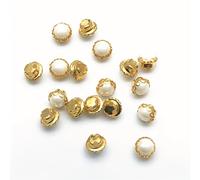 TEMU 20 Piezas de Botones Vintage Ultra Pequeños de 4mm. Base Dorada y Plateada. Perfectos para Ropa de Muñecas