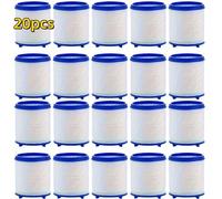 TEMU 20 piezas de cartuchos de filtro de agua de repuesto para de filtro de cabeza de ducha de grifo, purificadores para fregadero